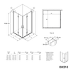Hoekdouche met vouwdeuren DX213