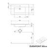 Duravit washbasin with vanity unit TIM 80 cm