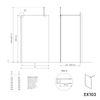 Paroi de douche à l'italienne 10 mm Super White Glass EX103