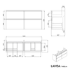 Badkamermeubel onderkast LAVOA 140 cm