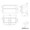 Bathroom furniture vanity unit LAVOA 100 cm