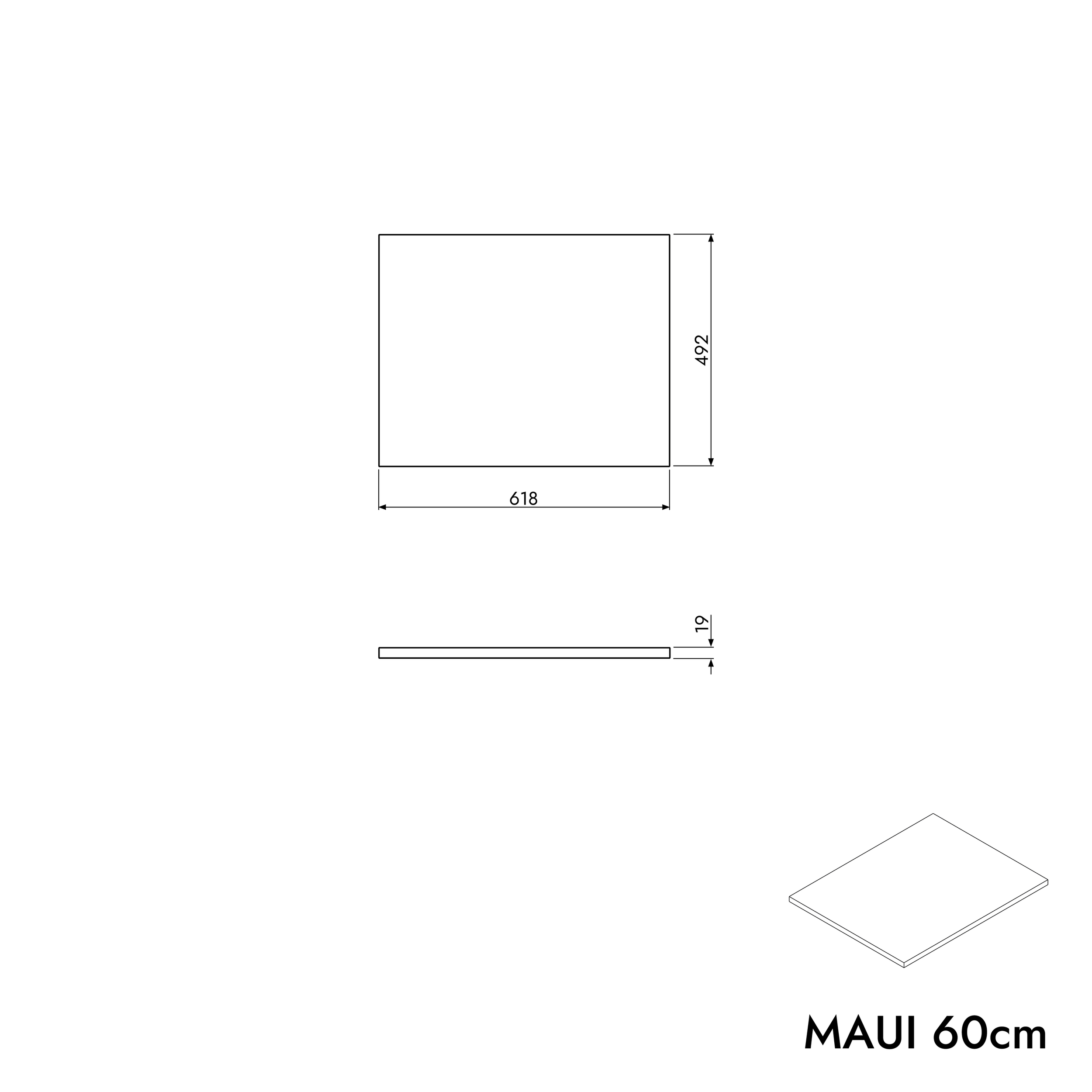 Wastafelkast MAUI 60 cm