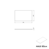 Meuble sous-lavabo MAUI 80 cm