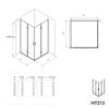 Corner shower with two folding doors NT213