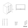 Nischendusche mit Doppelpendeltüren NT218 - Nano Echtglas - Profilfarbe & Breite wählbar