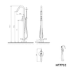 Robinet mitigeur pour baignoire sur pied NT7752