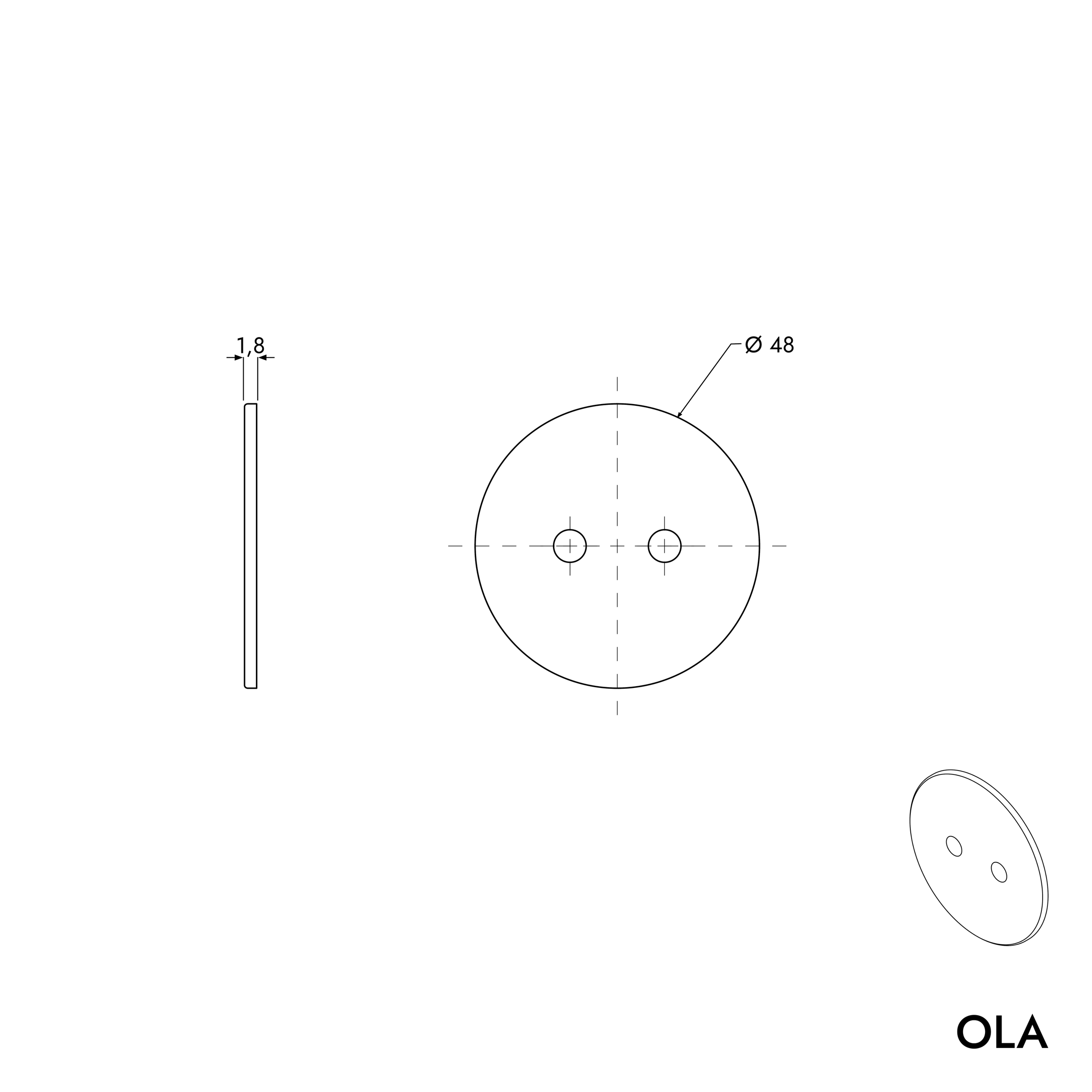 Porte-papier toilette OLA - Inox - env. 15,5 x 8,5 cm - Rond - couleur au choix