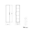 Badmeubel set TIM 80 cm met keramische wastafel