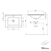 Ensemble de meubles de salle de bain TIM 60 cm avec lavabo