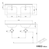 Ensemble de meubles de salle de bain VIREO 120 cm avec double vasque