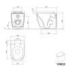 WC au sol VIREO Blanc