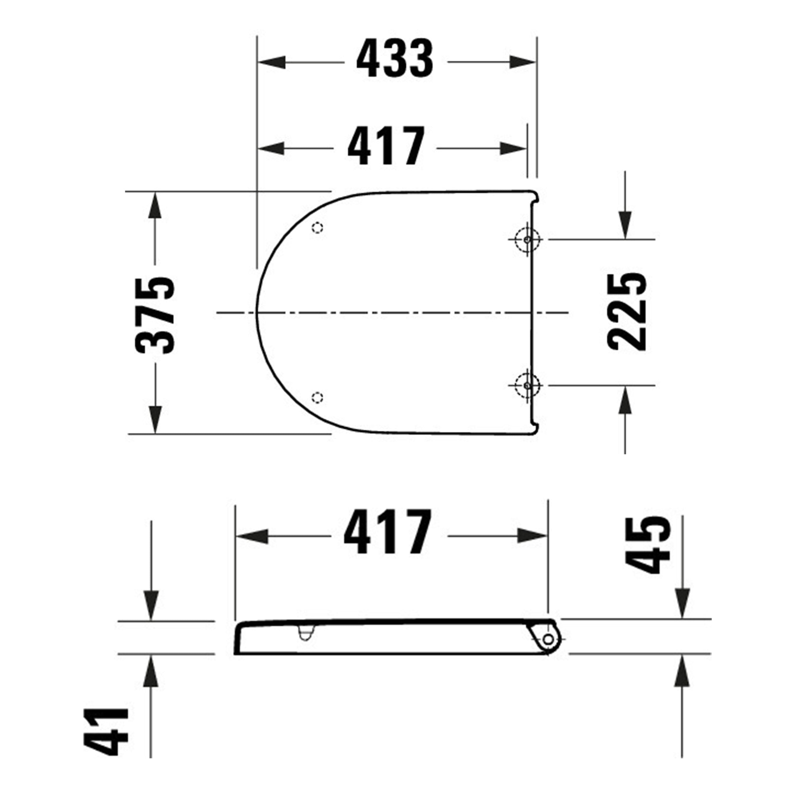 Duravit Univavo universele WC-bril met softclose, rond