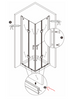Joint bas de paroi de douche - Parois DX213 / DX403 / DX407 / EX213 / EX403 / EX406