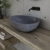 Countertop Washbasin VELA of mineral cast Pure acrylic - Matt Concrete Effect  - 60,5 x 43,5 x 16 cm