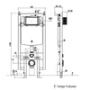 Ensemble complet -  WC suspendu NT2039 avec module sanitaire 805 et plaque de déclenchement