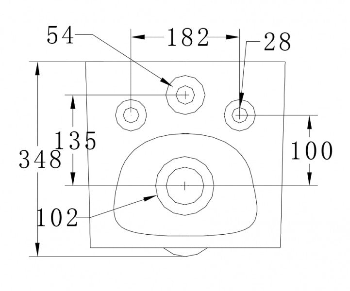 WC-Komplettpaket 46:  WC B-8030R Schwarz matt