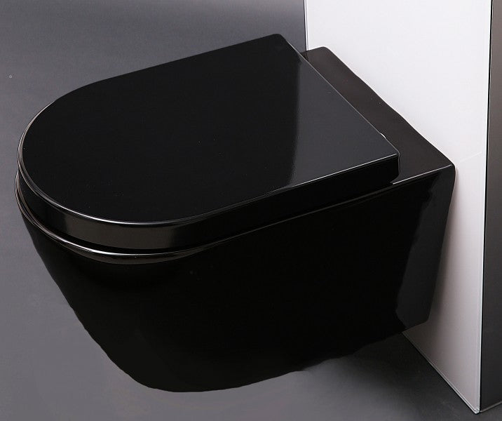 Abattant WC universel U1002 - fonction Softclose - Noir brillant