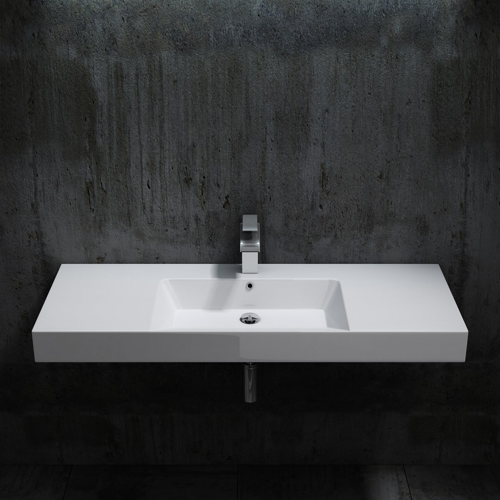 Cast marble wall-mounted washbasin BS6036