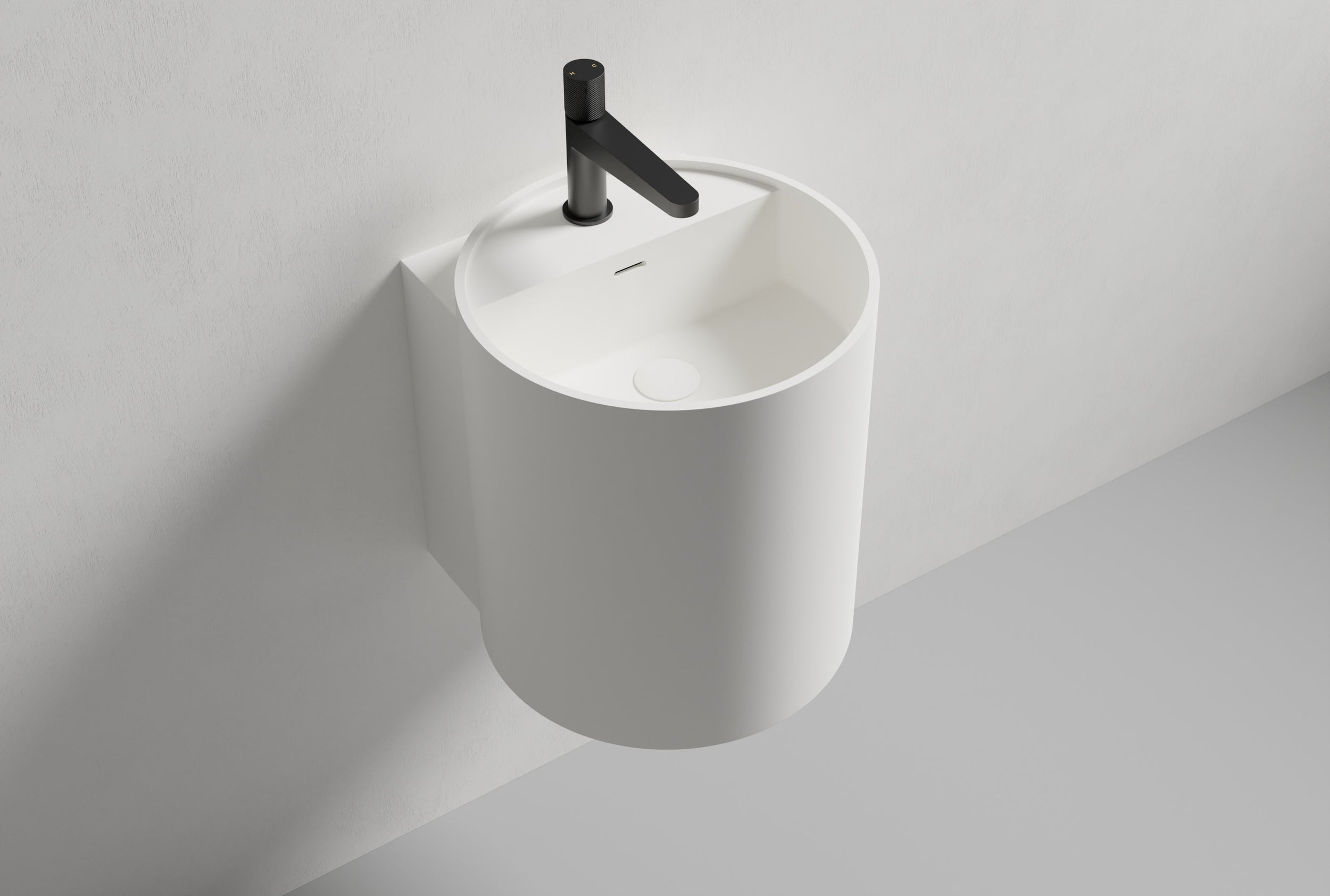 Wall-mounted washbasin NT2440 in mineral cast