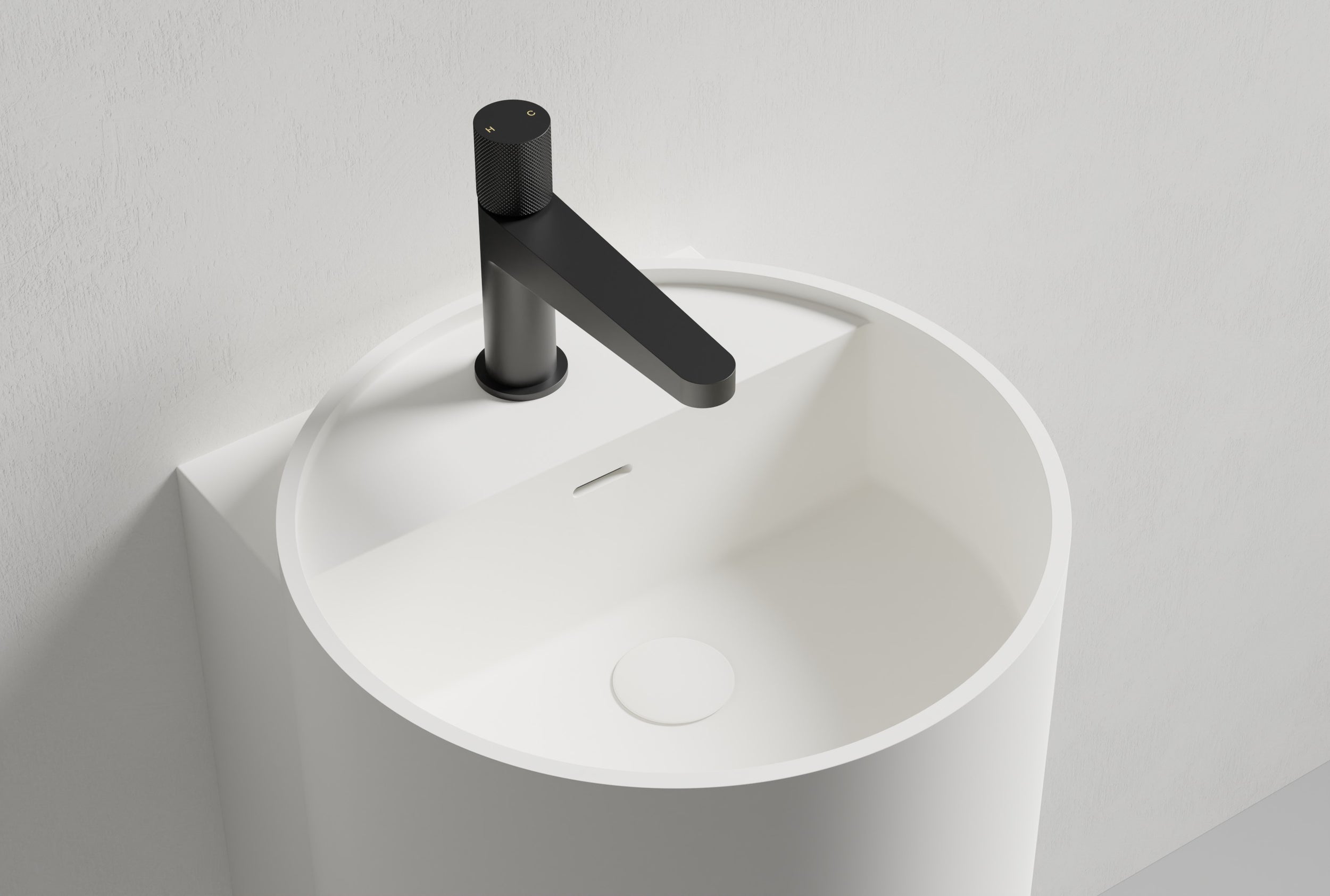 Wall-mounted washbasin NT2440 in mineral cast