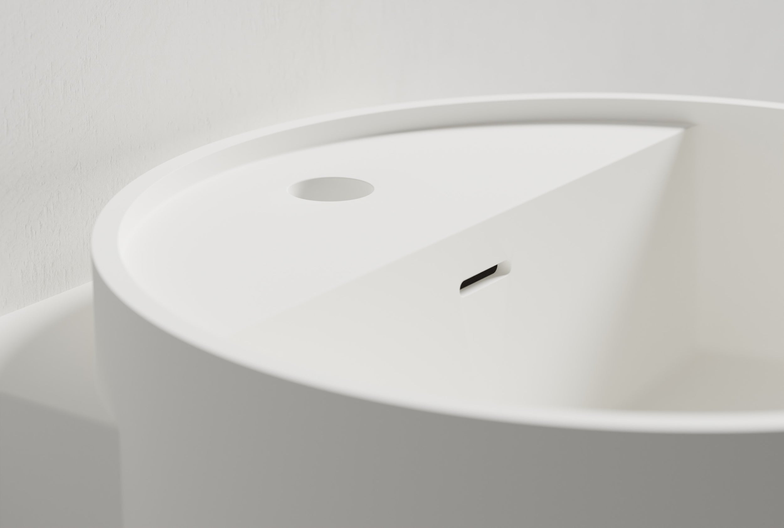 Wall-mounted washbasin NT2440 in mineral cast