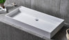 Countertop or wall-mounted wash basin TWG12 - pure acrylic - 90x45x11 cm