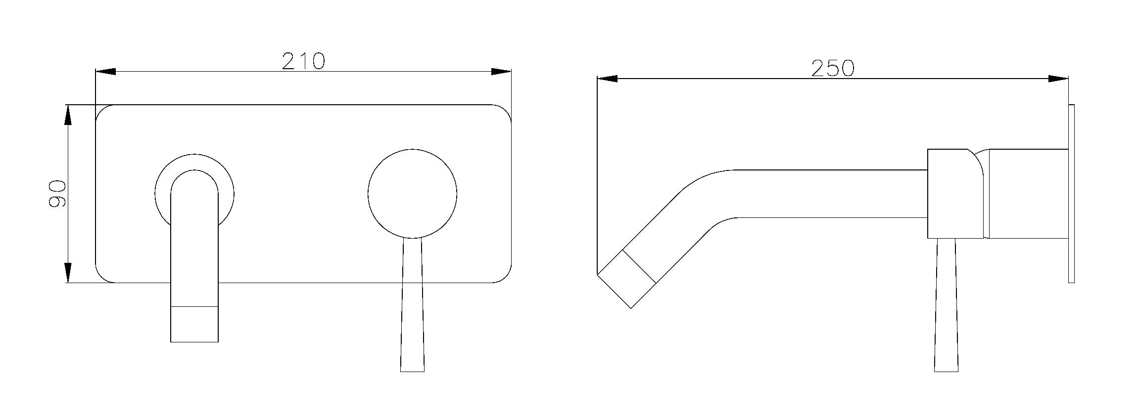 Concealed installation fitting bathroom fitting wall fitting XX0539C