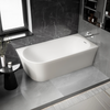 Baignoire d'angle semi-îlot NOVA CORNER acrylique blanc mat