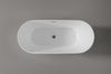 Freestanding bath tub ROMA 2.0 acrylic white glossy