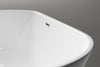 Freestanding bath tub ROMA 2.0 acrylic white glossy