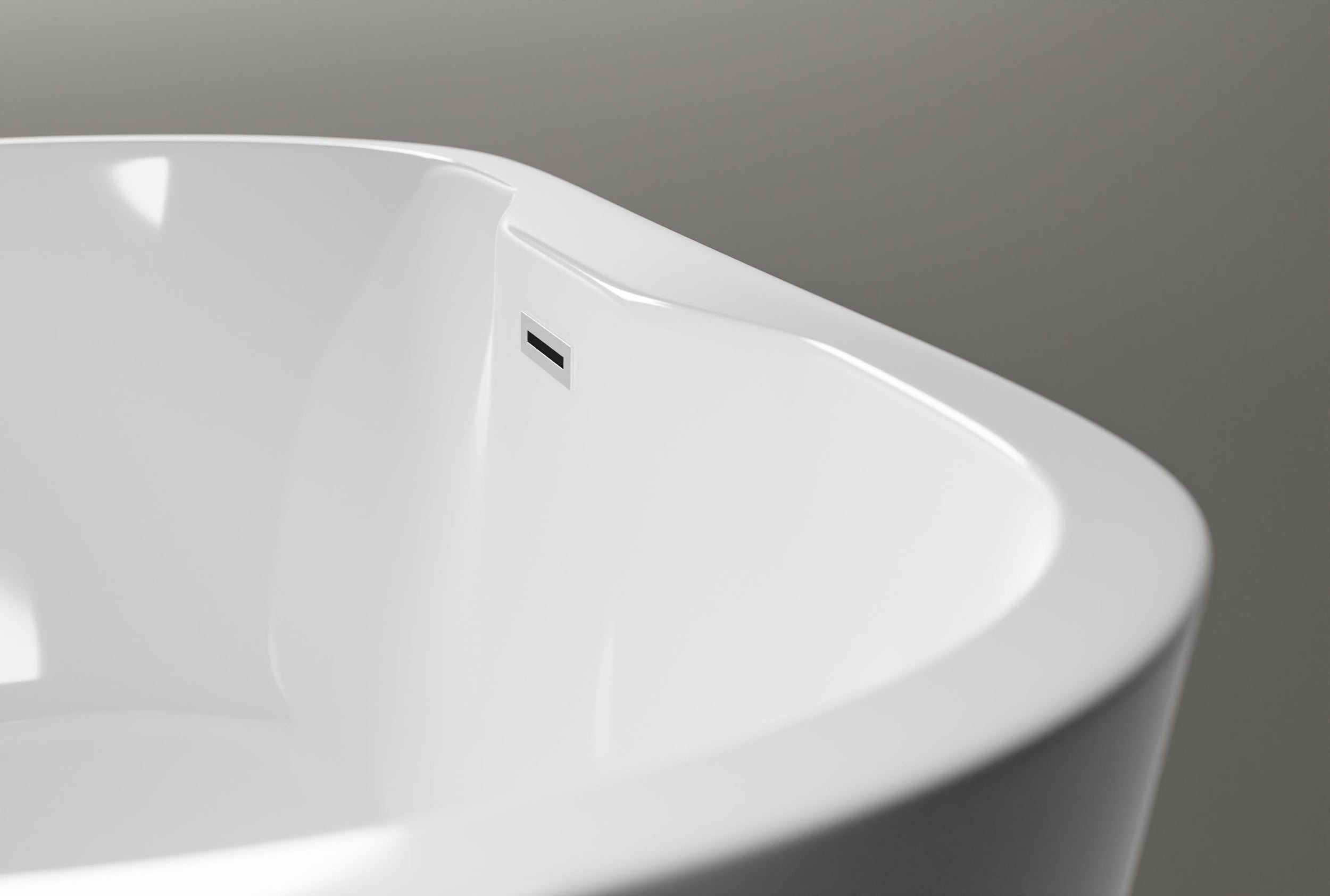 Freestanding Bathtub ROMA PLUS 2.0 Acrylic Glossy White