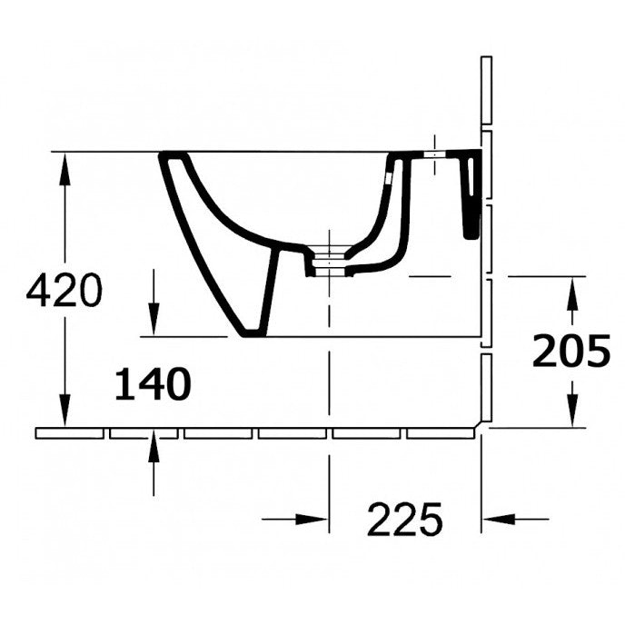 Hochwertiges Wand-Hänge-Bidet BH101