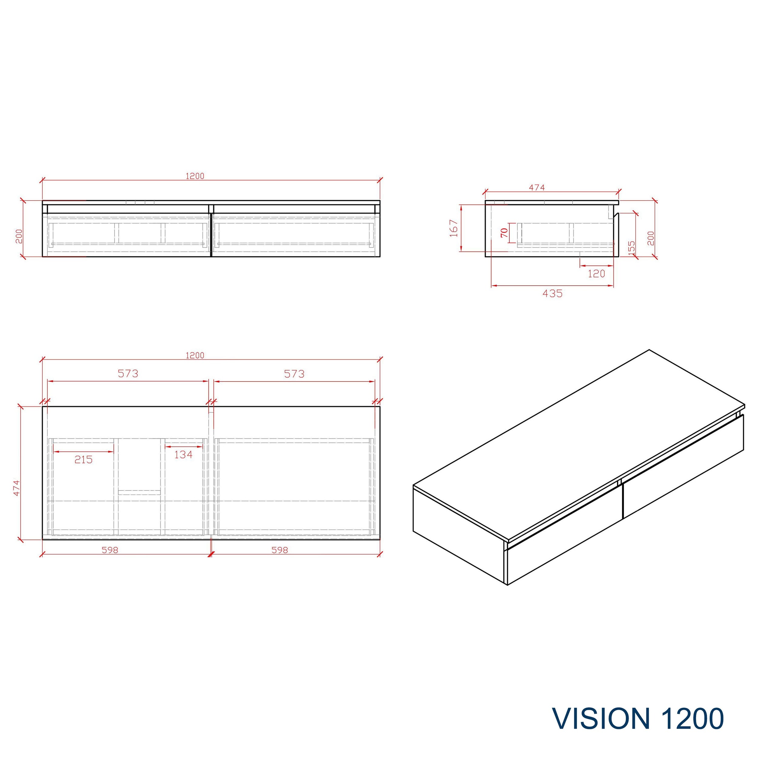 Waschtischunterschrank Vision 1200