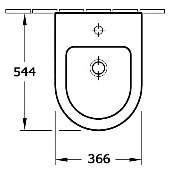 Hochwertiges Wand-Hänge-Bidet CH2019V - Optional mit Zubehör