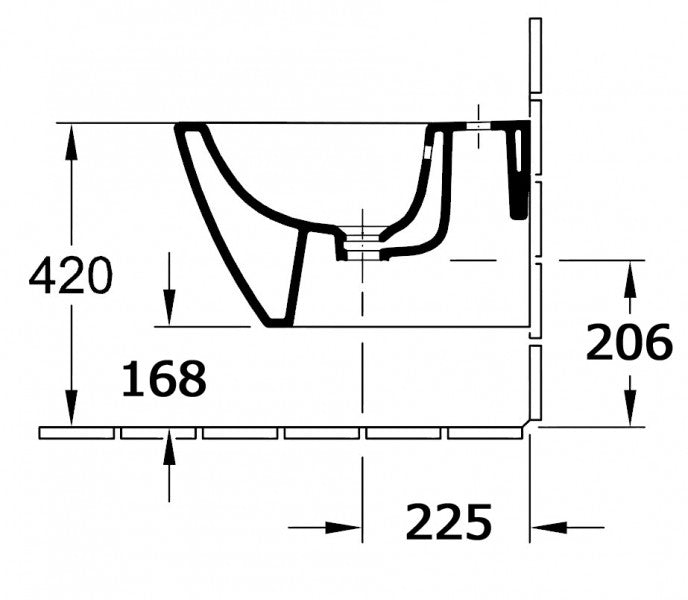 Hochwertiges Wand-Hänge-Bidet CH2019V - Optional mit Zubehör