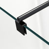 Stainless steel support bar for walk-in shower enclosure - black round design 