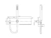 Raccord mural CZT050-1 avec support de douche