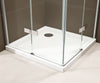 Corner shower enclosure  EX809 - frameless and shower tray made of SMC - 90 x 90 x 195 cm