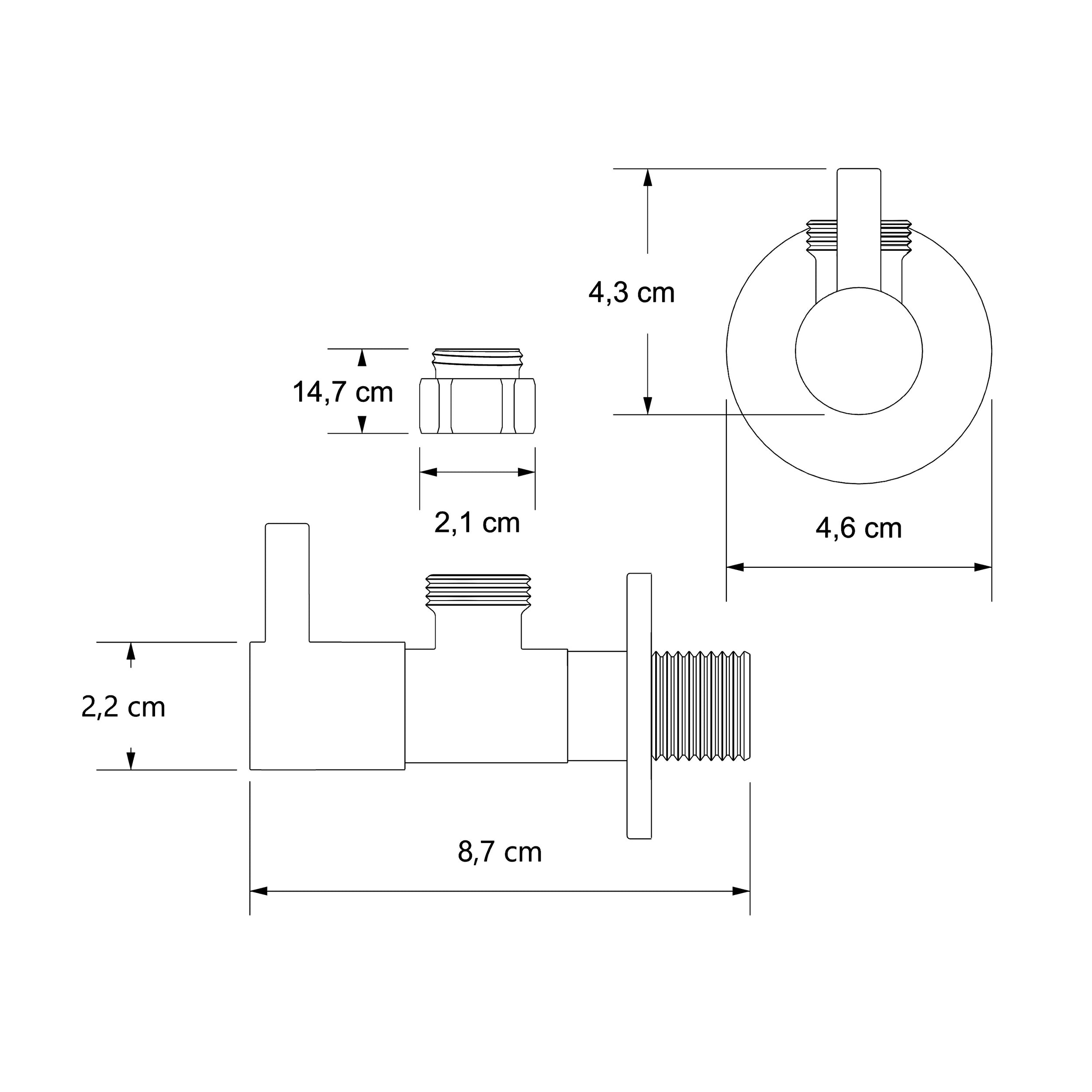 Valve de robinet d'angle design 7009