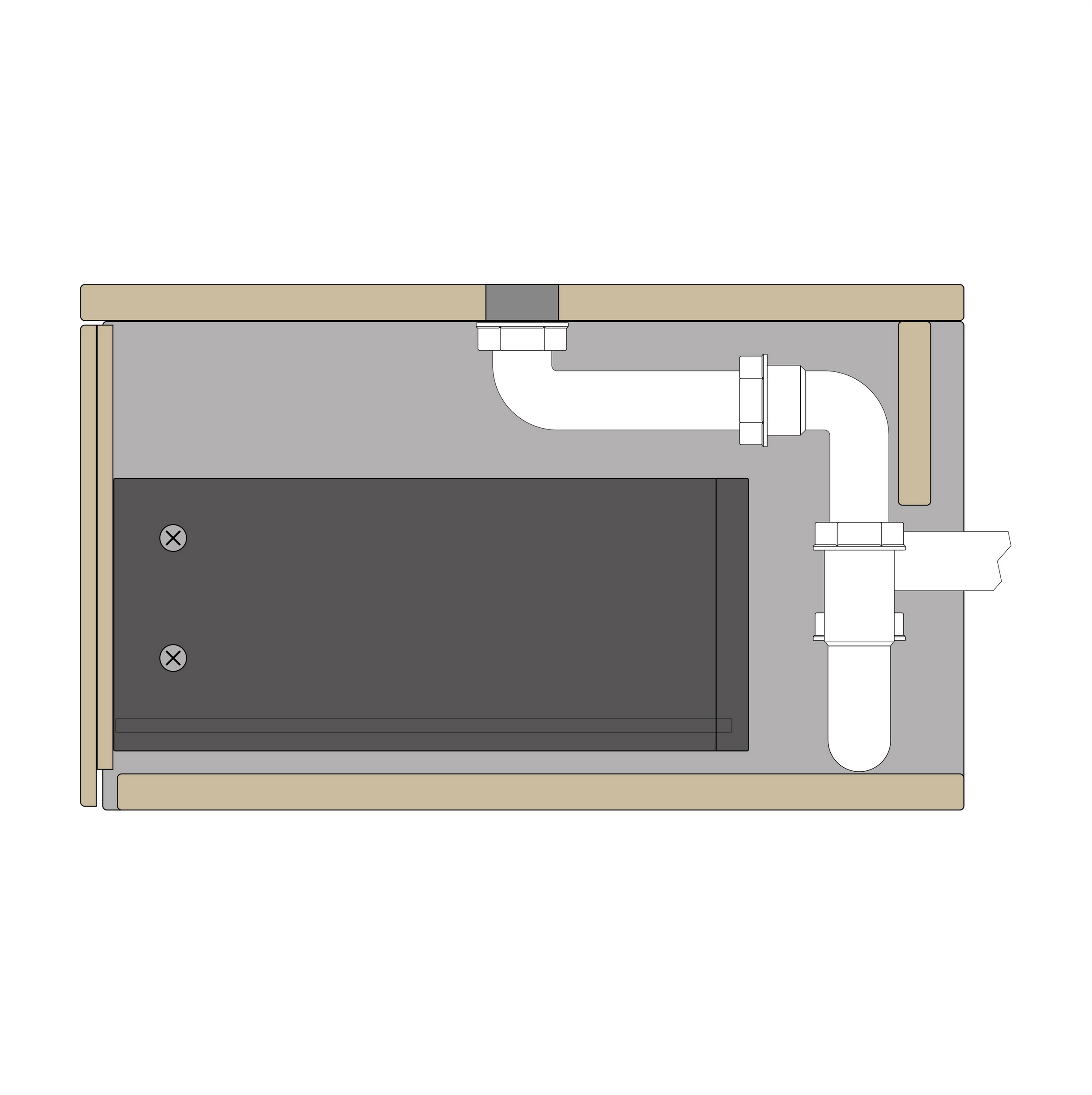 Washbasin cabinet TLB 120-48