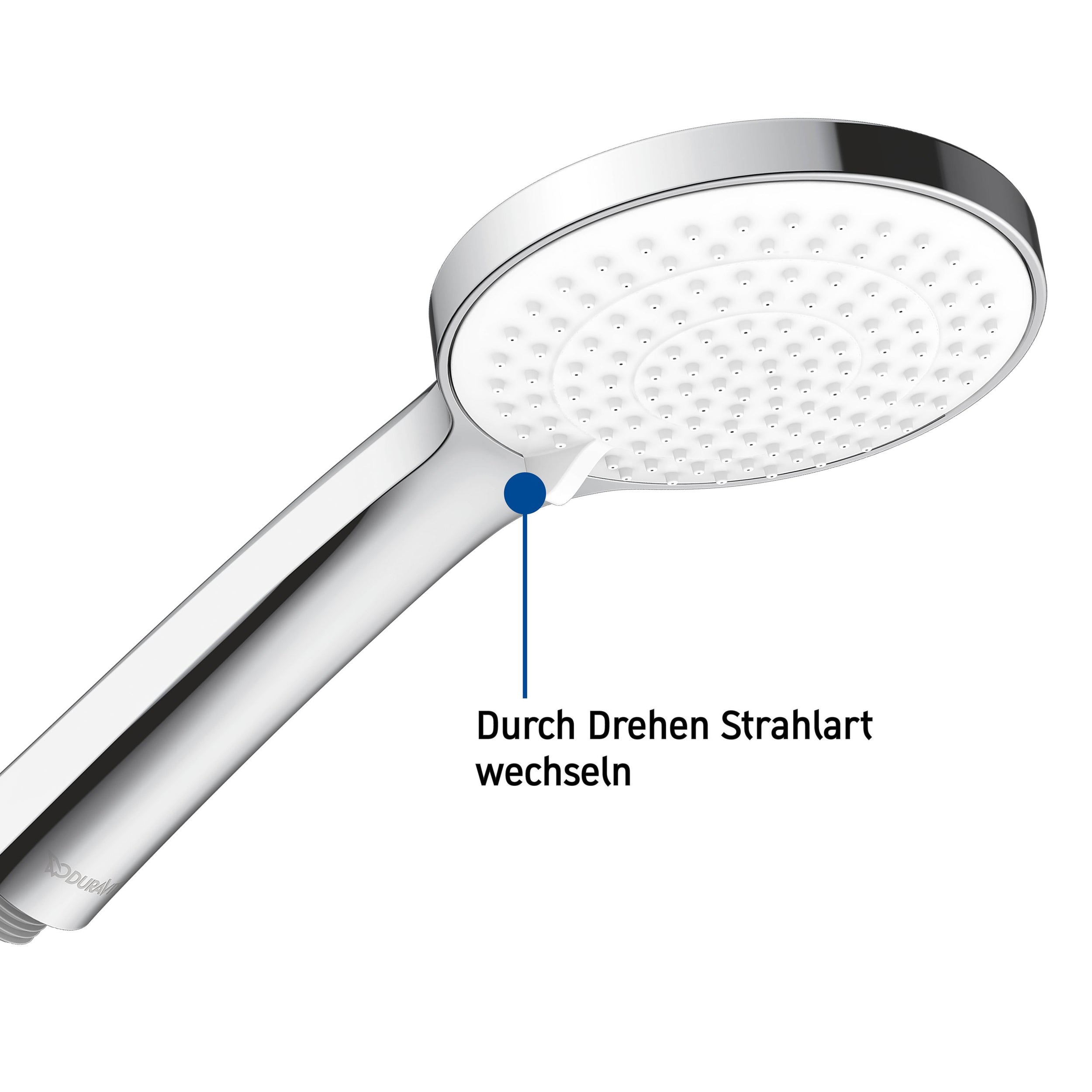 Duravit C.1 concealed shower system with rain shower - incl. hand shower and wall connection elbow