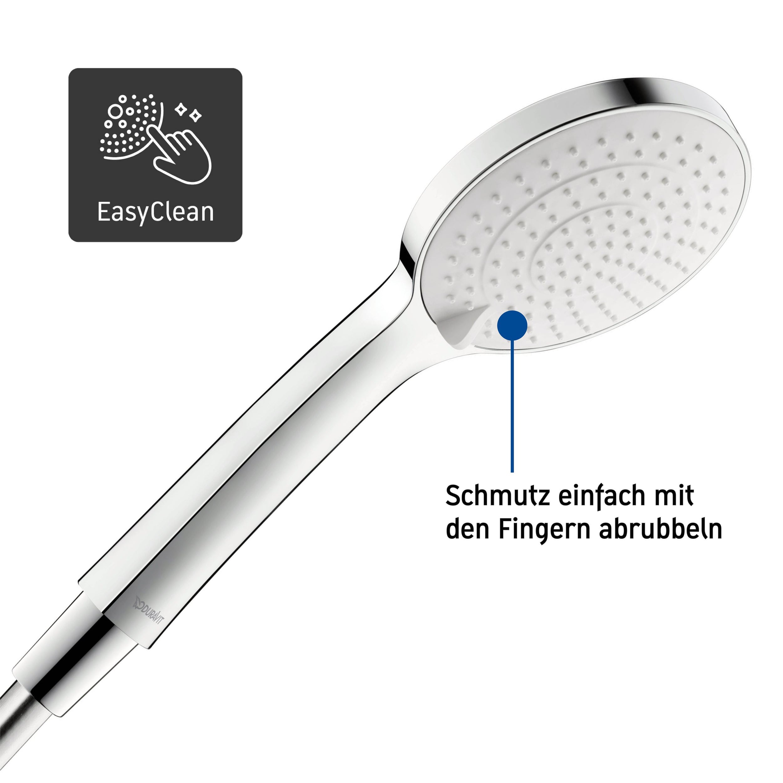 Duravit DuraVelez concealed shower mixer with shower head - incl. shower rail, wall connection elbow