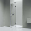 Paroi de douche en niche NT403 avec porte pivotante - verre nano 8 mm - charnière à DROITE - largeur au choix