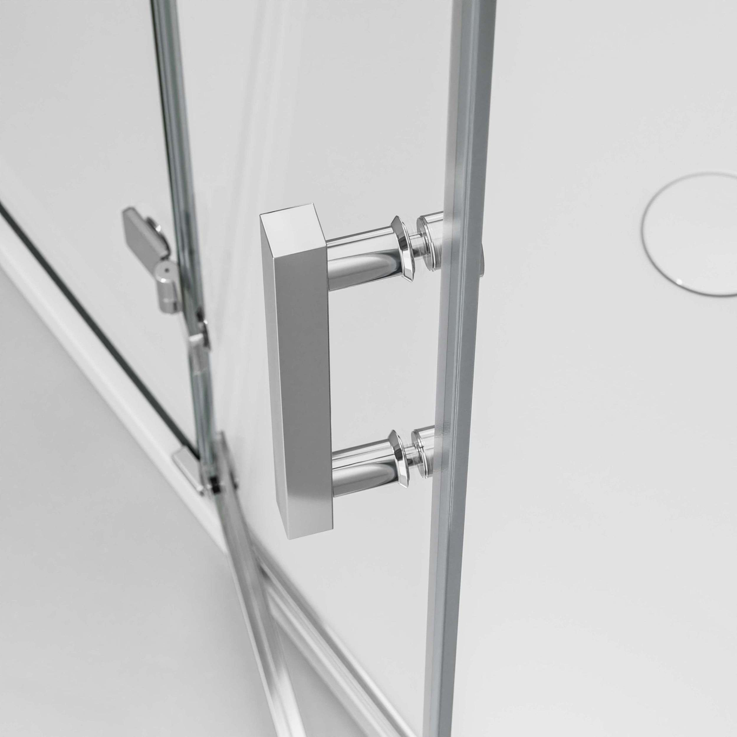 Corner shower with hinged doors DX407