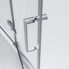 Niche shower with revolving door on fixed panel NT403 - 8 mm nano clear glass - door hinge RIGHT - width selectable