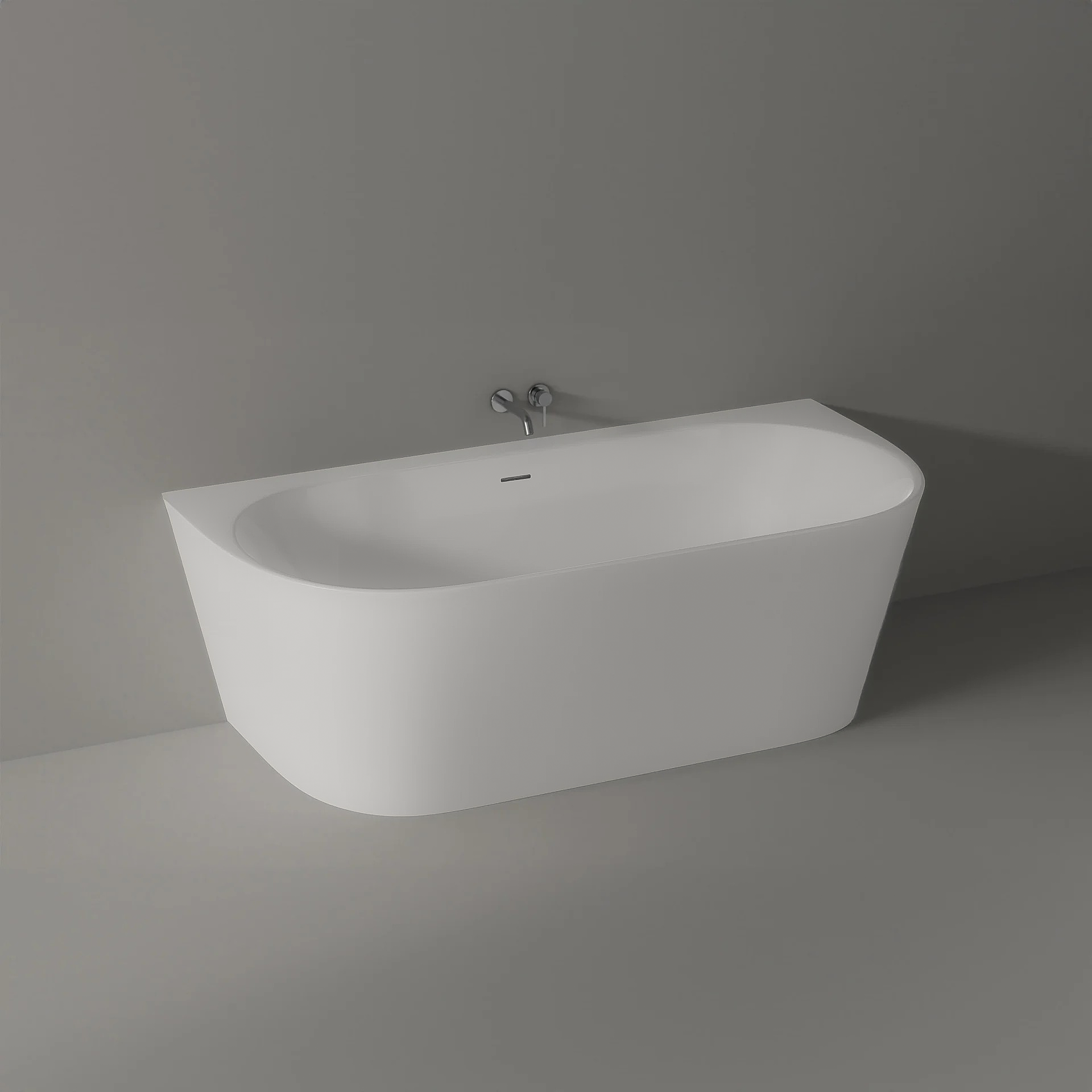 Semi-freestanding bathtub NORA