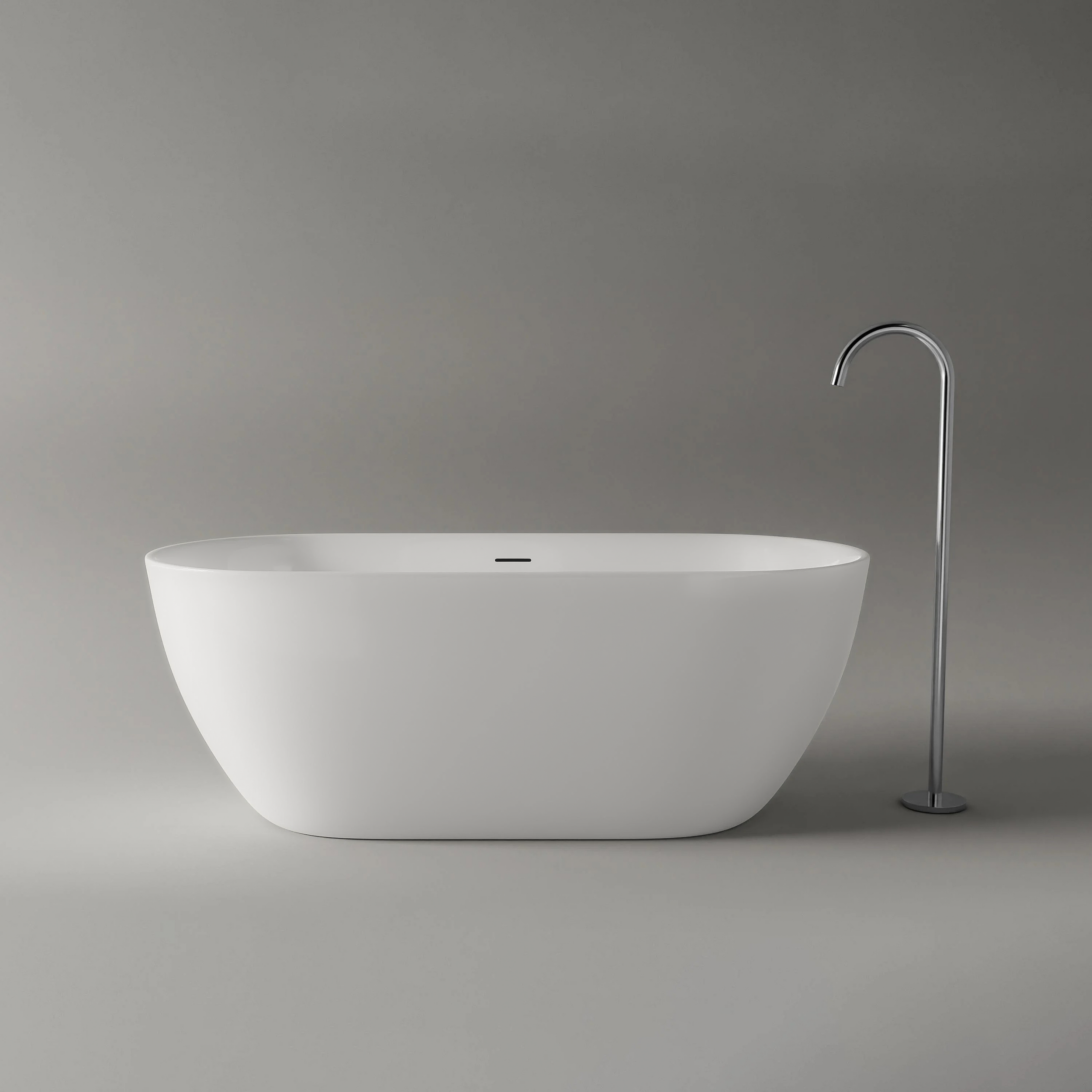 Freestanding bath tub JAZZ PLUS 2.0 acrylic white matt