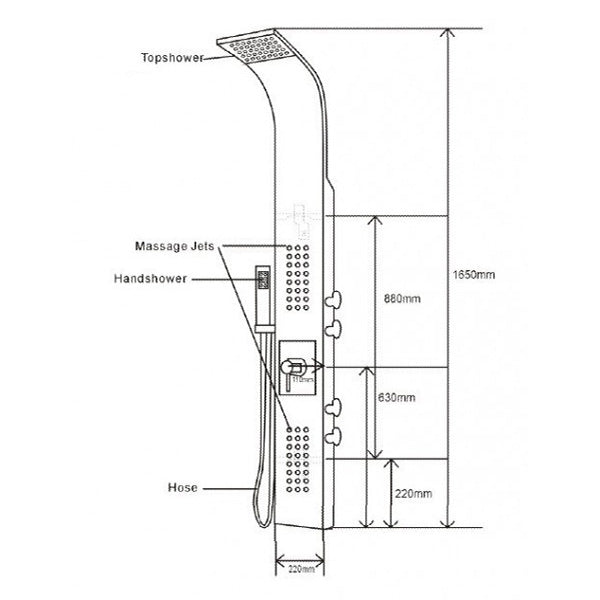 Duschsystem mit SEDAL-Thermostat Duschsäule 8815