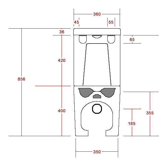 Stand-WC mit Spülkasten CT1099