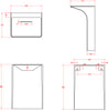 BERNSTEIN Standwaschbecken TWZ29 aus Mineralguss - 60 x 47 x 85 cm - Weiß matt